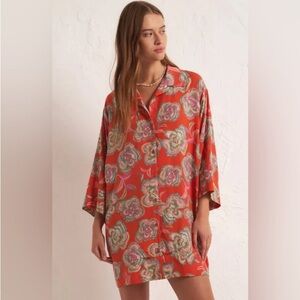 NWT Z Supply Camden Tango Mini Dress M. Beautiful kimono style. Rayon. Hand wash